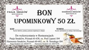Vouchery - Bon Upominkowy 50 zł.
